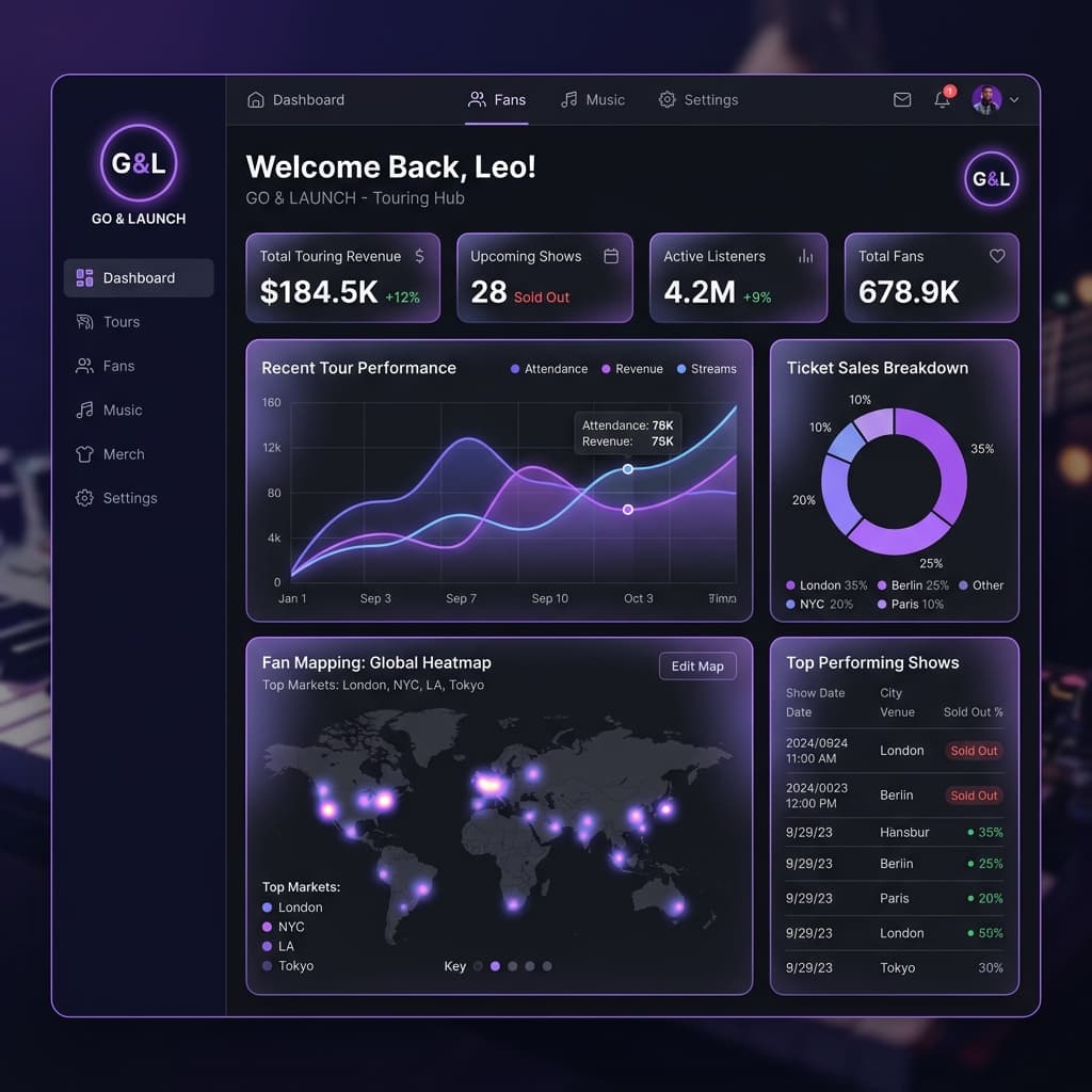 Supportive Bandmate Dashboard